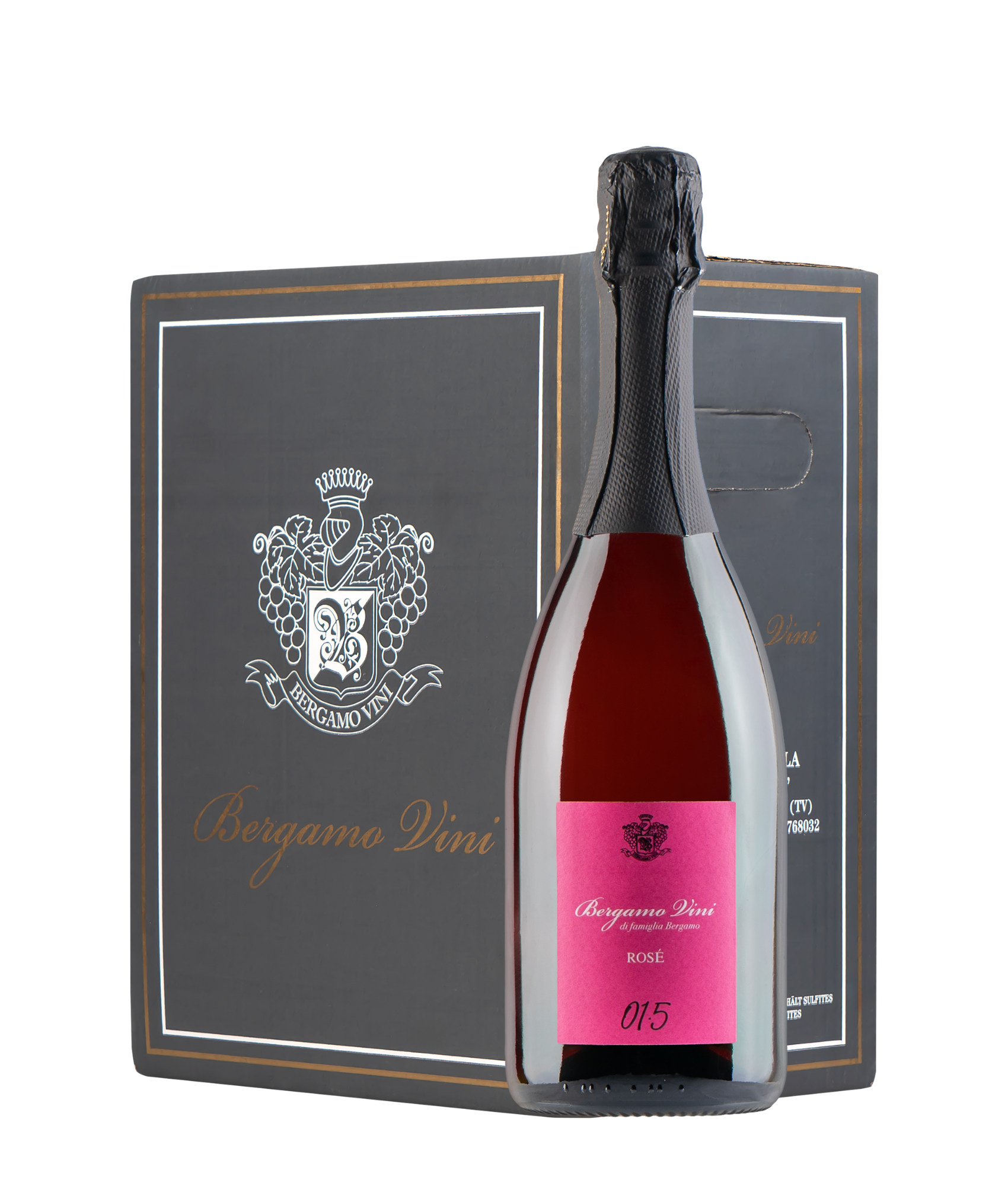 "015"Spumante Rosé Millesimato Brut - 6 BOTTIGLIE bergamovini